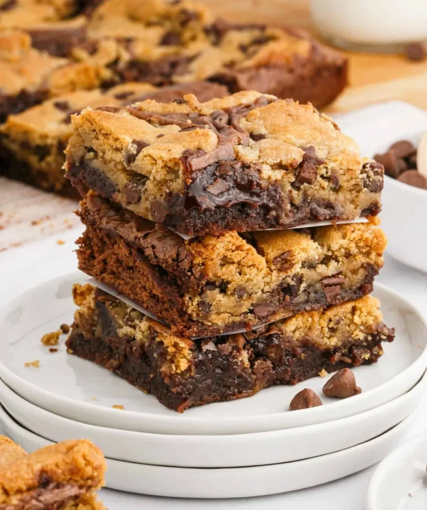 Delicious homemade brookies combining brownies and cookies in one treat.